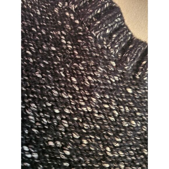 BANANA REPUBLIC Textured Pullover Sweater Size SMALL Black Alpaca Wool BOAT NECK - Picture 3 of 4